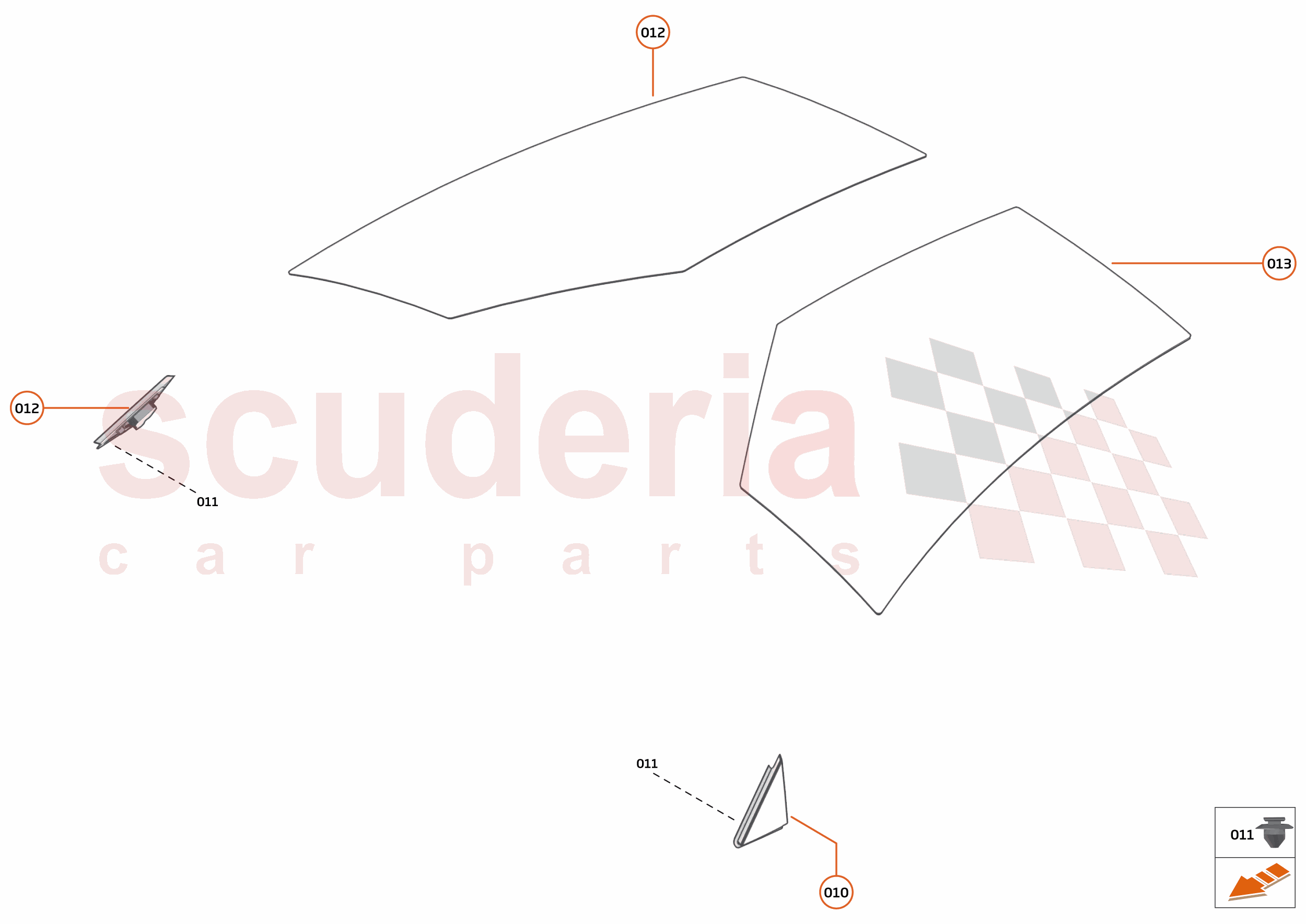 9 - GLAZING - 9.1 - DOOR GLAZING - FIXED of McLaren McLaren McLaren 765LT