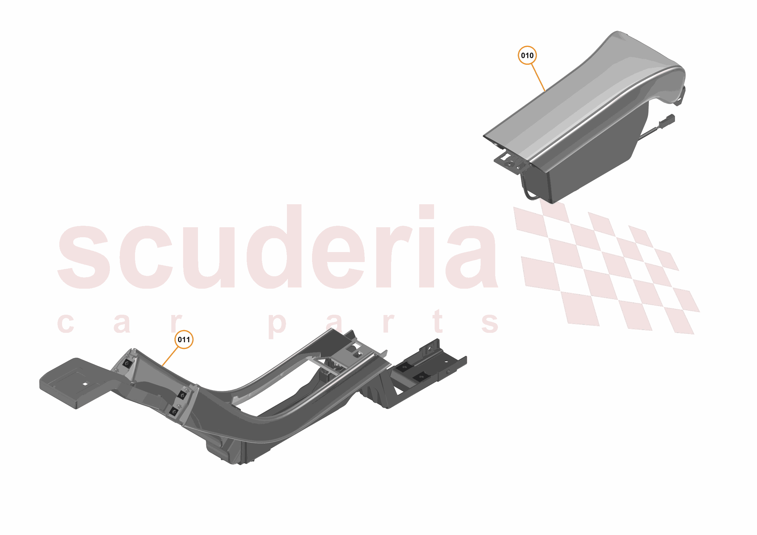 28 - N2 - TUNNEL CONSOLE ASSEMBLY - 28.3 - 01 - TUNNEL CONSOLE ASSEMBLY - LEATHER of McLaren McLaren McLaren 675LT Spider