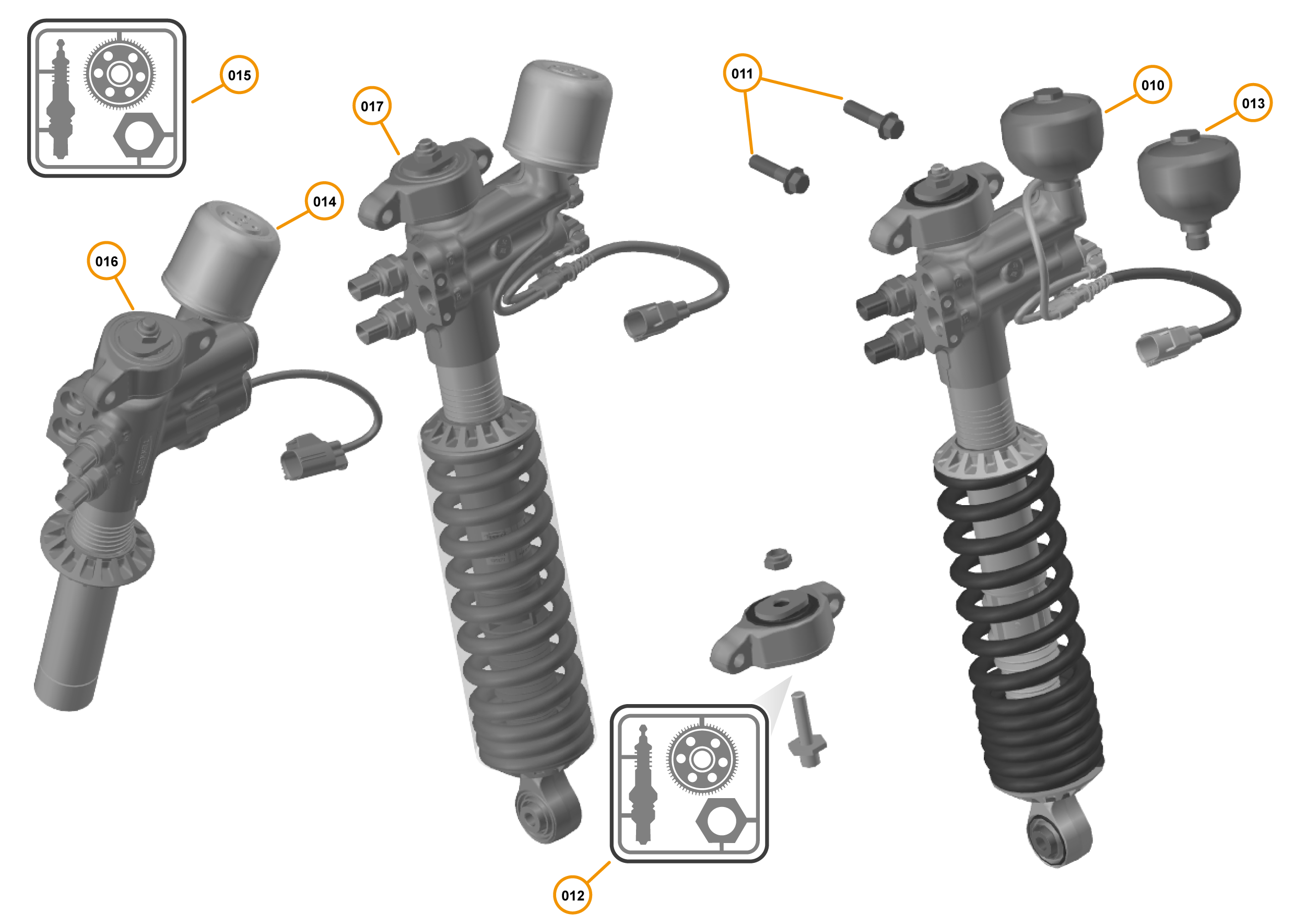 19 - SUSPENSION - REAR - 19.1 - DAMPER & ACTUATOR ASSEMBLIES REAR of McLaren McLaren Super Series McLaren 720S Coupe