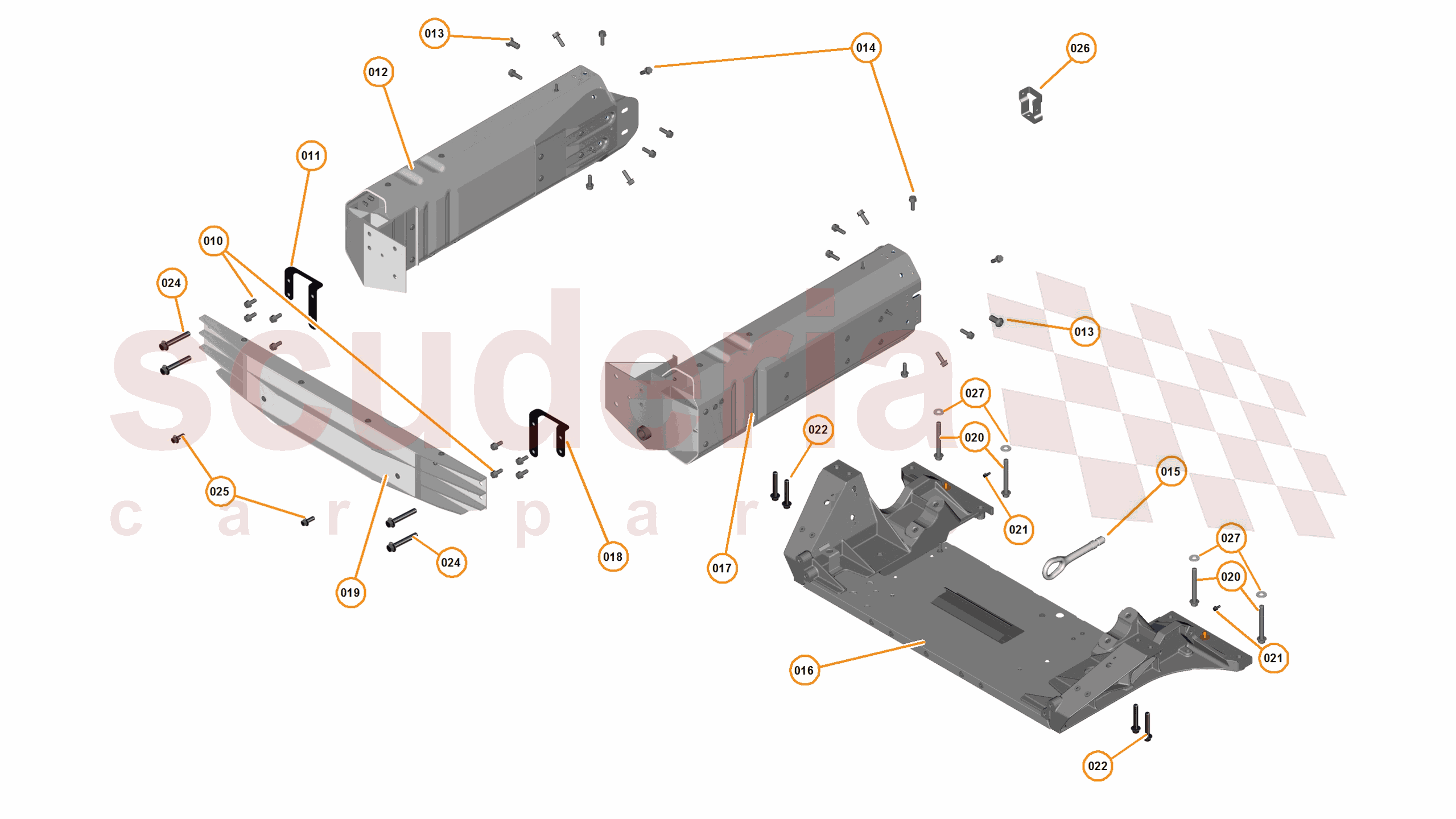 1 - A1 - BODY STRUCTURES - 1.2 - 02 - FRONT FRAME ASSEMBLY of McLaren McLaren McLaren 12C Spider