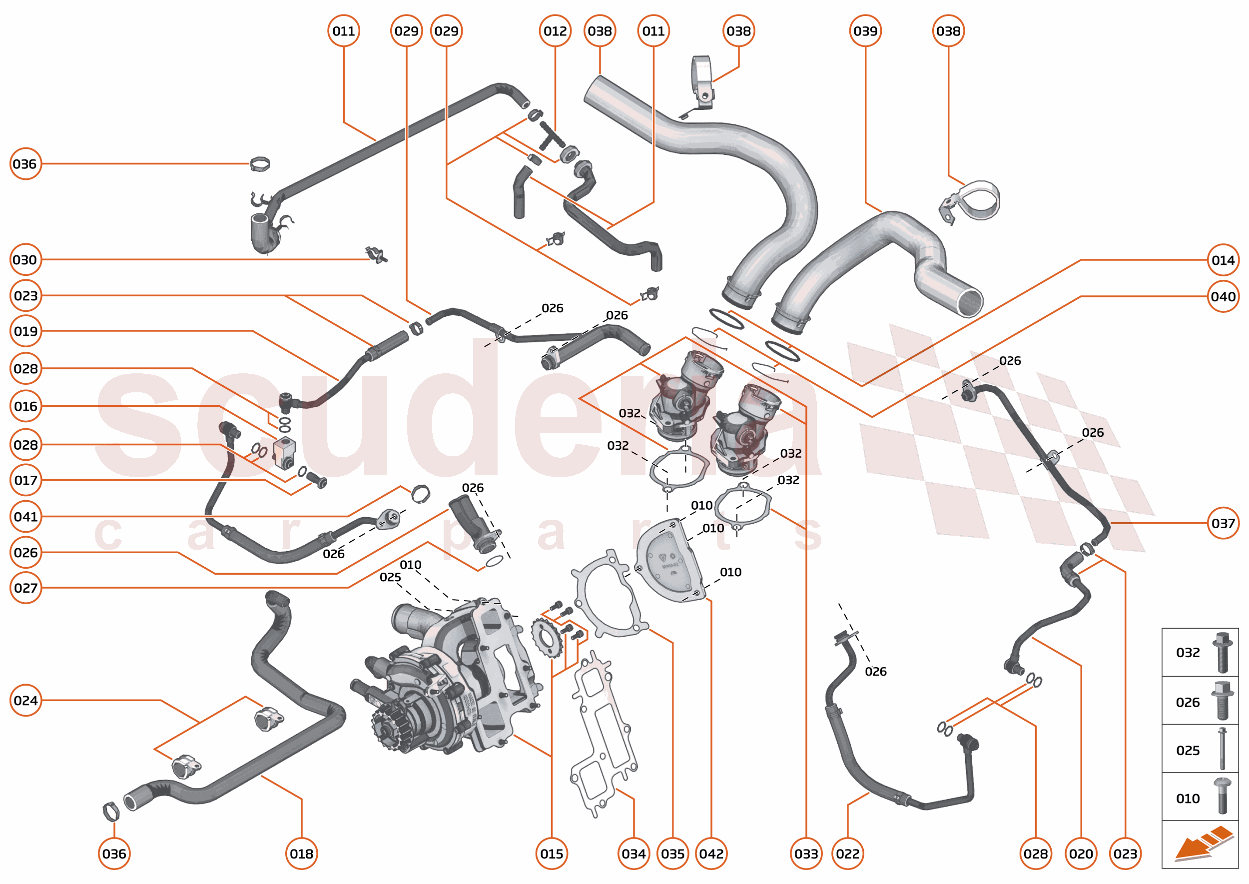 33 - ENGINE - 33.12 - ENGINE WATER PUMP & WATER CIRCUIT of McLaren McLaren McLaren 600LT