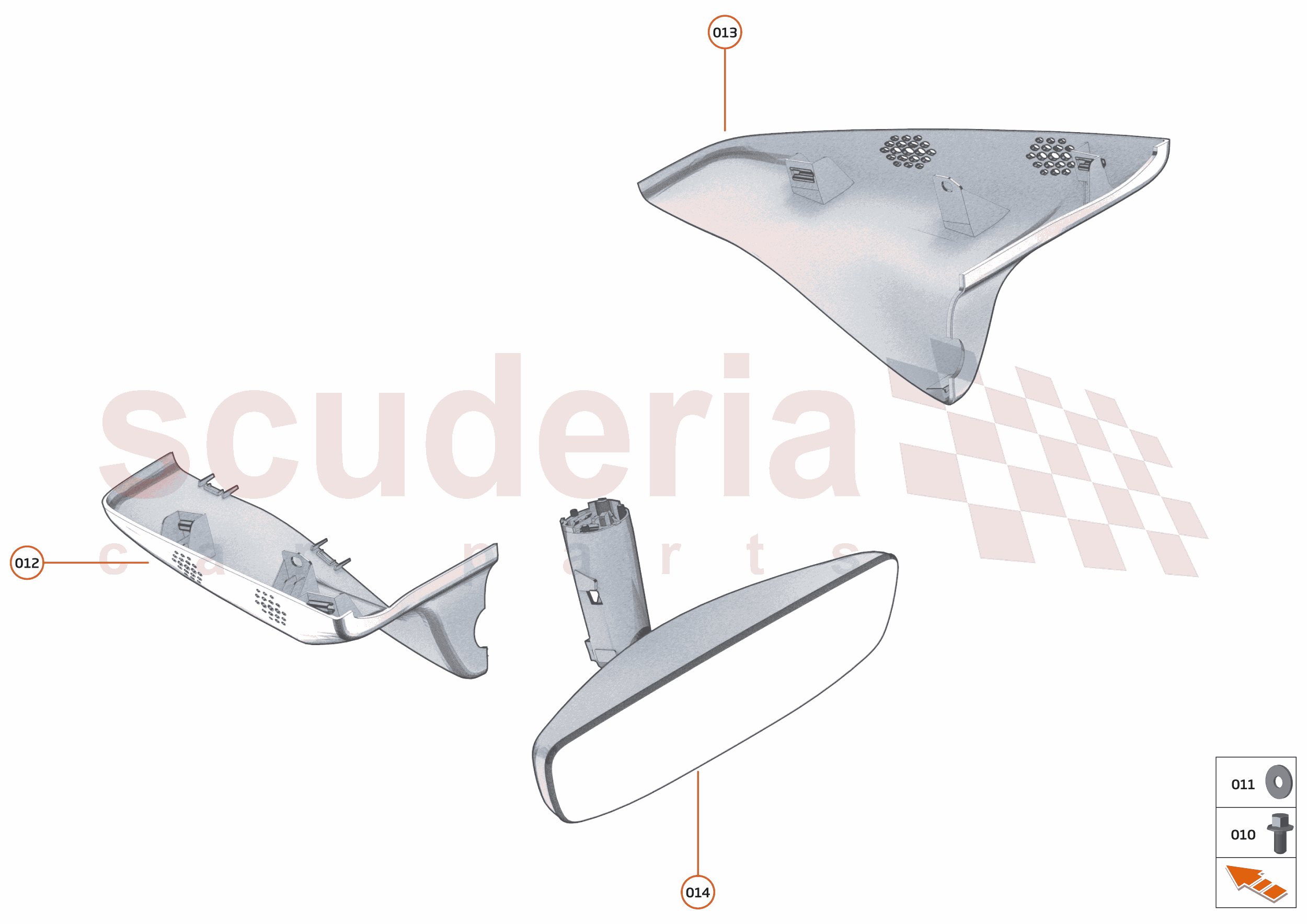 49 - INTERIOR SYSTEMS - 49.6 - DRIVER MIRROR of McLaren McLaren McLaren 750S Spider