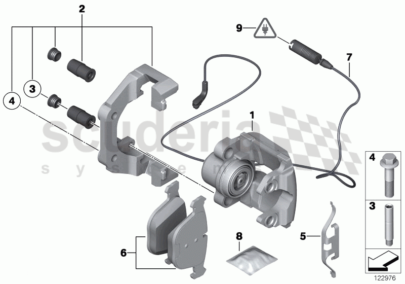 REAR WHEEL BRAKE-BRAKE PAD SENSOR of Rolls Royce Rolls Royce Phantom Coupe
