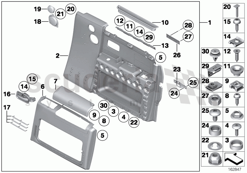 Door trim panel, front / up to 01/2009 of Rolls Royce Rolls Royce Phantom