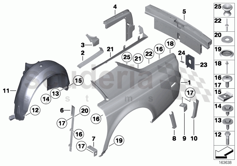 SIDE PANEL/TAIL TRIM of Rolls Royce Rolls Royce Phantom Extended Wheelbase