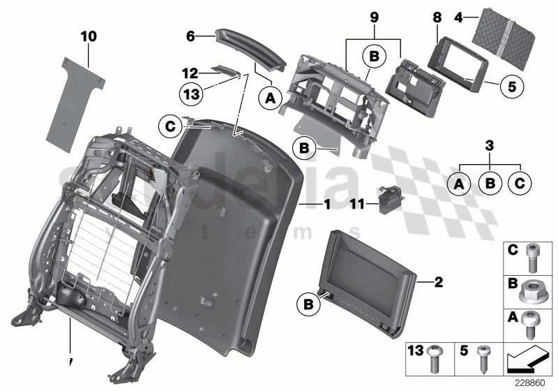 Seat, front, rear panel I of Rolls Royce Rolls Royce Phantom Extended Wheelbase