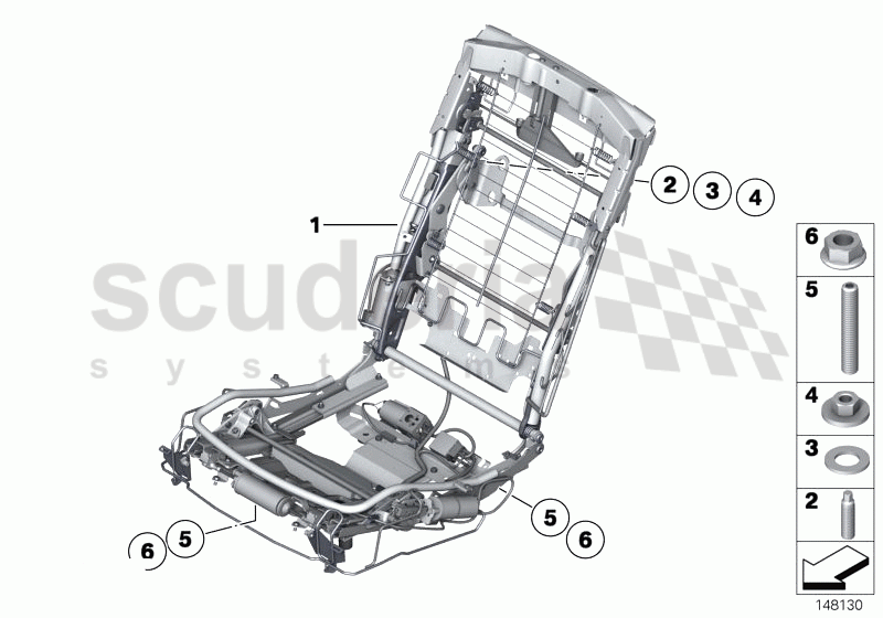 Seat frame, Business seat of Rolls Royce Rolls Royce Phantom Extended Wheelbase