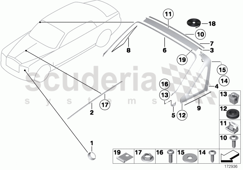 Exterior trim / Grille / Seals of Rolls Royce Rolls Royce Phantom Drophead Coupe