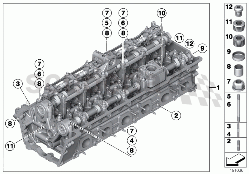 Cylinder head of Rolls Royce Rolls Royce Phantom Coupe
