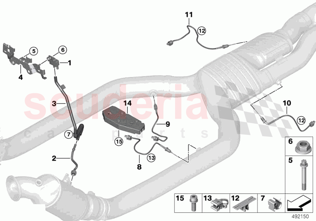 Petrol partic filter sens mounted parts of Rolls Royce Rolls Royce Cullinan RR31(2017-2023)