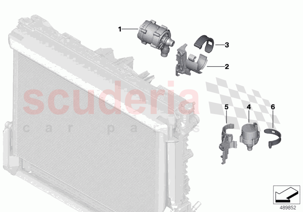 Electric water pump mounting of Rolls Royce Rolls Royce Cullinan RR31(2017-2023)