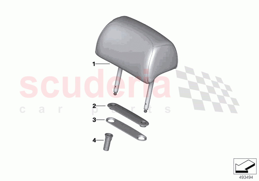 Rear seat head restraint of Rolls Royce Rolls Royce Cullinan RR31(2017-2023)