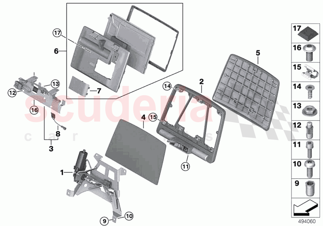 Seat front rear panel II of Rolls Royce Rolls Royce Cullinan RR31(2017-2023)