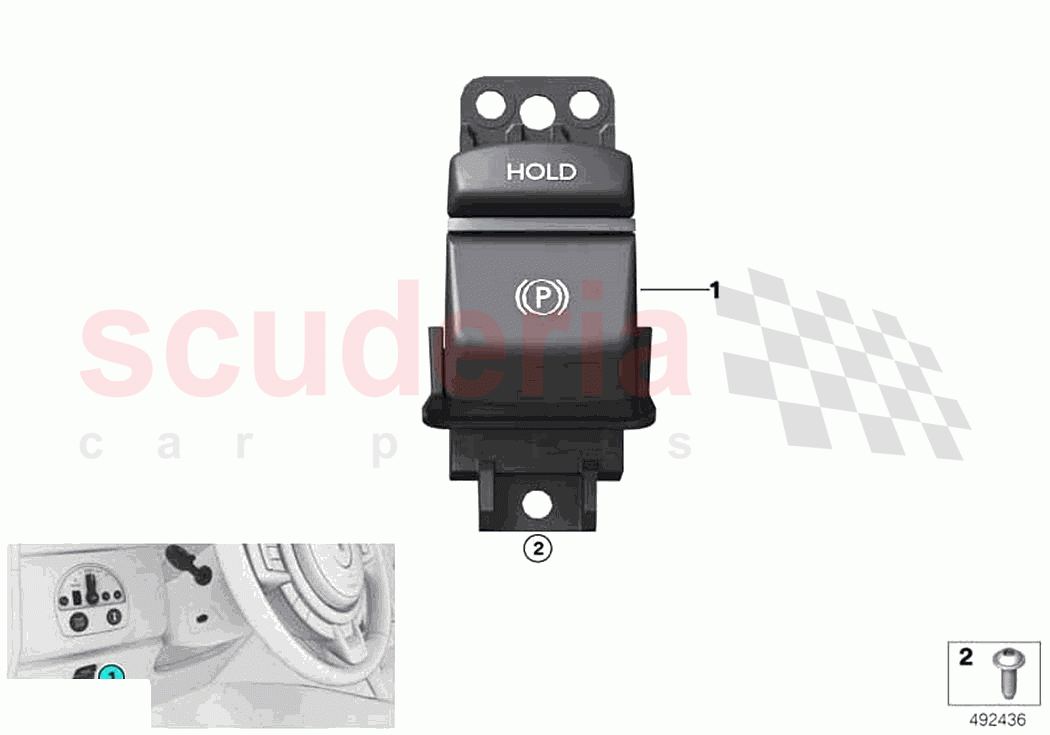 Parking brake switch of Rolls Royce Rolls Royce Cullinan RR31(2017-2023)