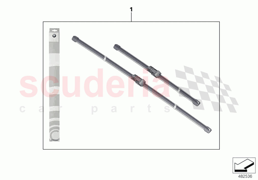 Set wiper blades of Rolls Royce Rolls Royce Cullinan RR31(2017-2023)