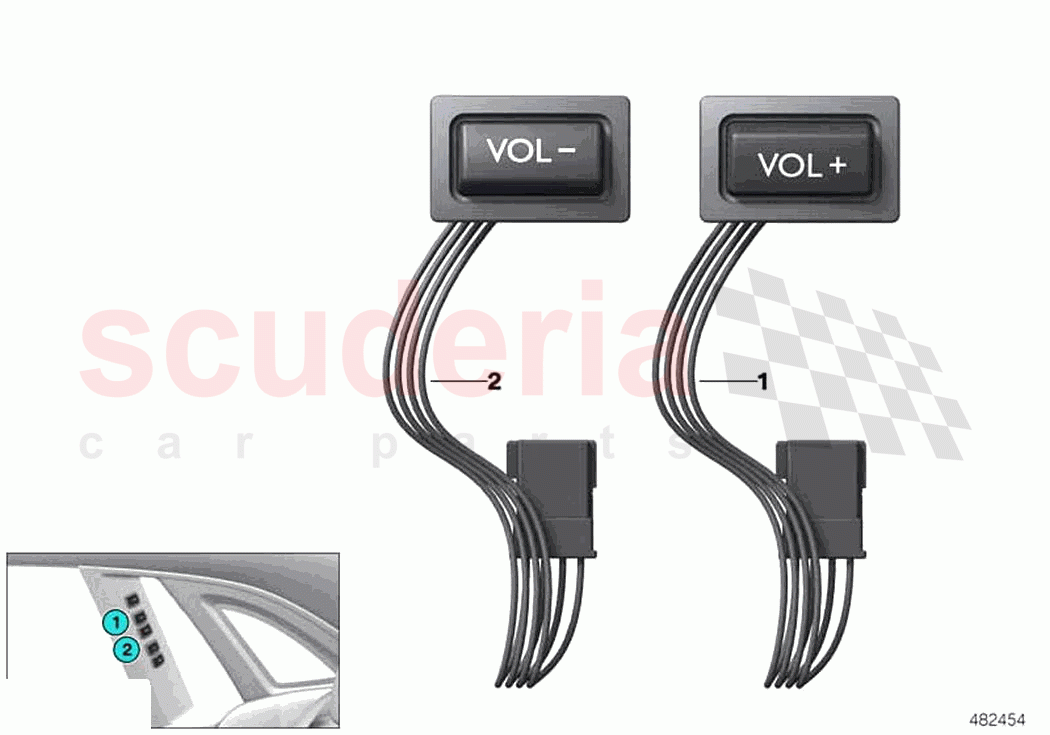 Switch volume control of Rolls Royce Rolls Royce Cullinan RR31(2017-2023)