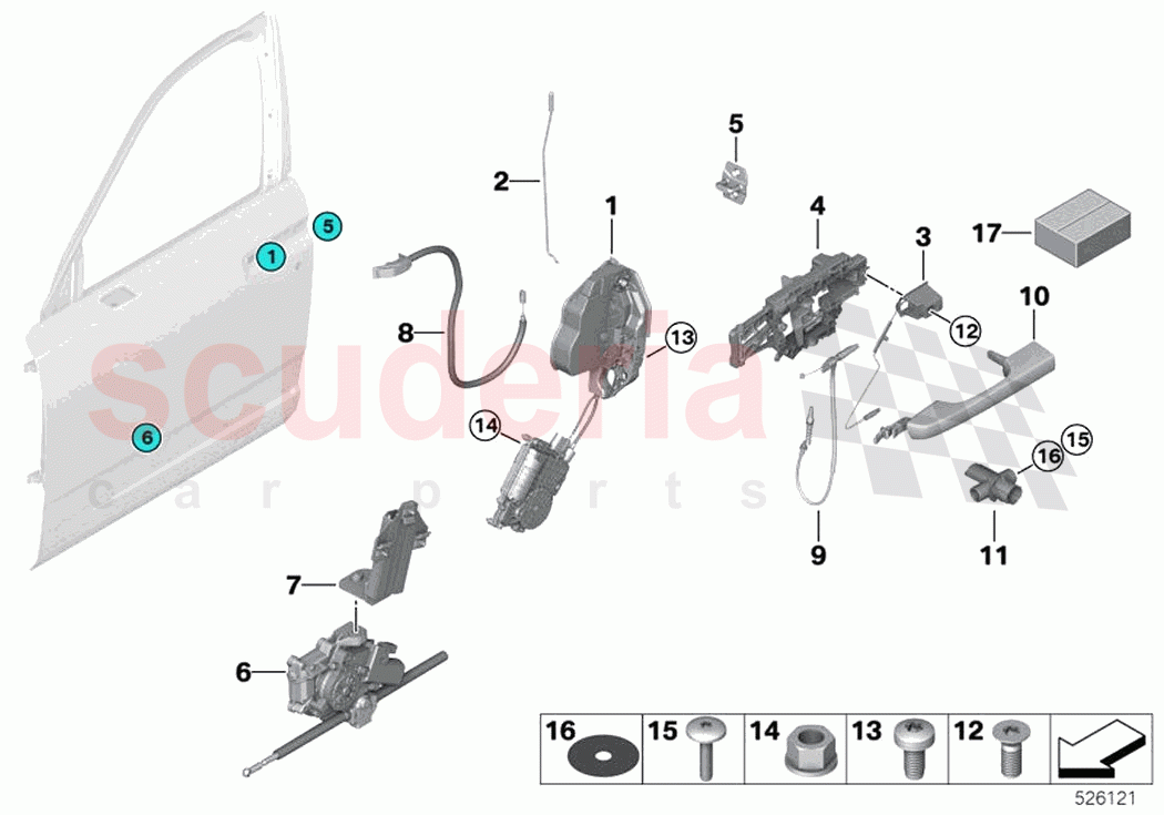 Locking system door front of Rolls Royce Rolls Royce Cullinan RR31(2017-2023)