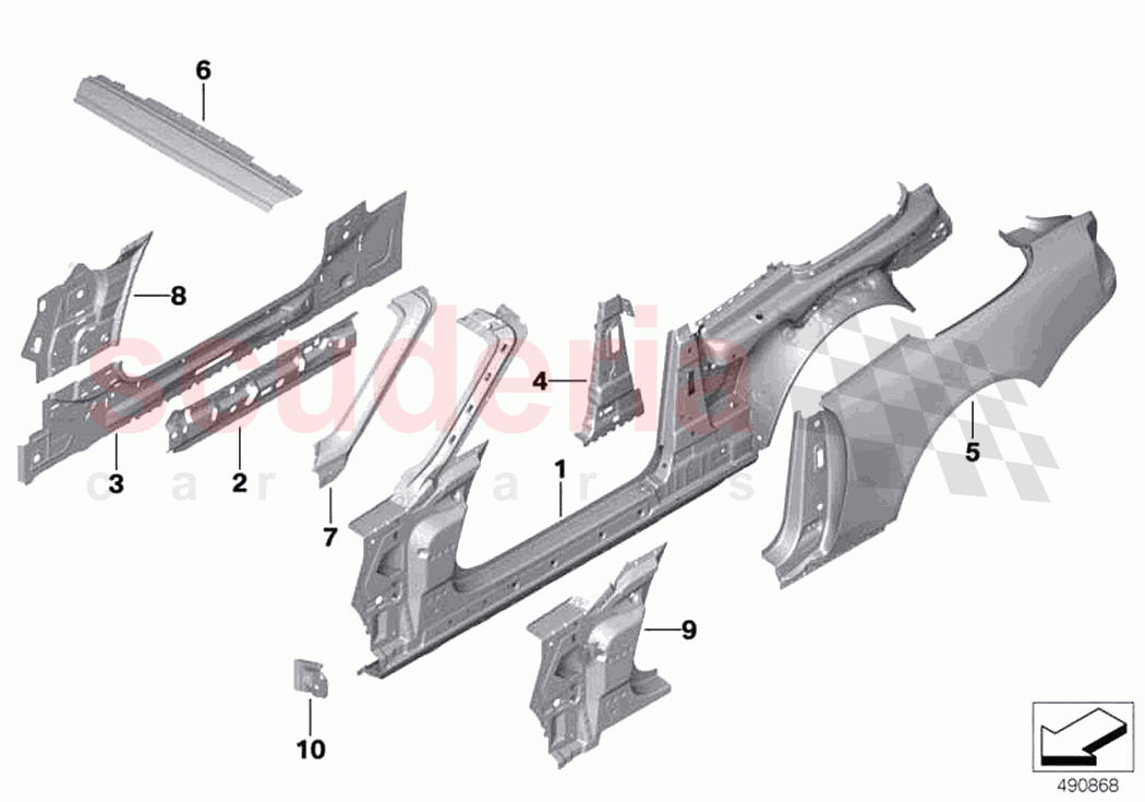 Side frame of Rolls Royce Rolls Royce Dawn RR6(2017-2023)