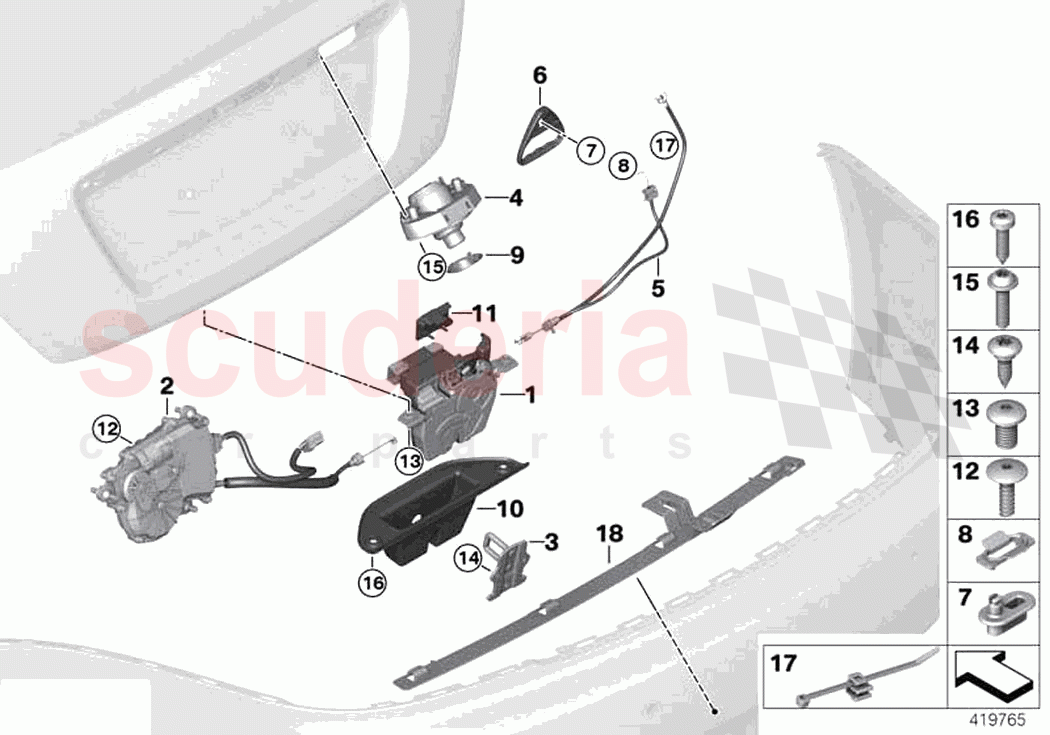 Tailgate locking system of Rolls Royce Rolls Royce Dawn RR6(2017-2023)