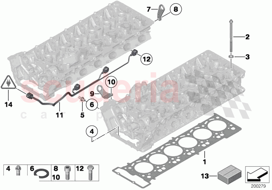 Cylinder head Mounting parts of Rolls Royce Rolls Royce Dawn RR6(2017-2023)