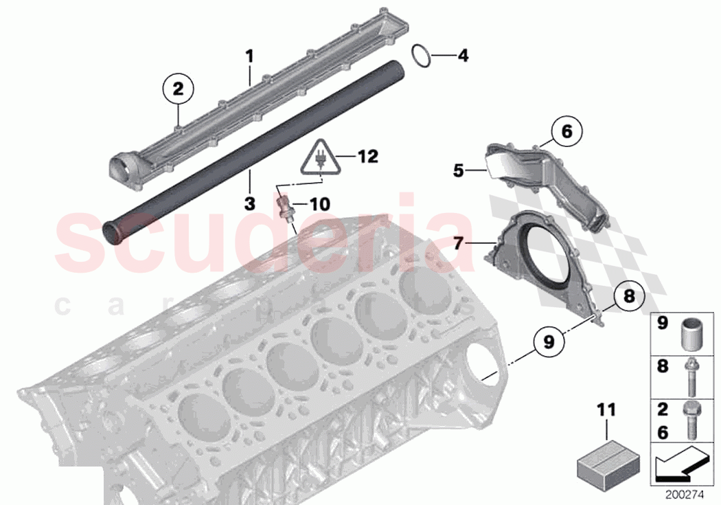 Engine block mounting parts of Rolls Royce Rolls Royce Dawn RR6(2017-2023)