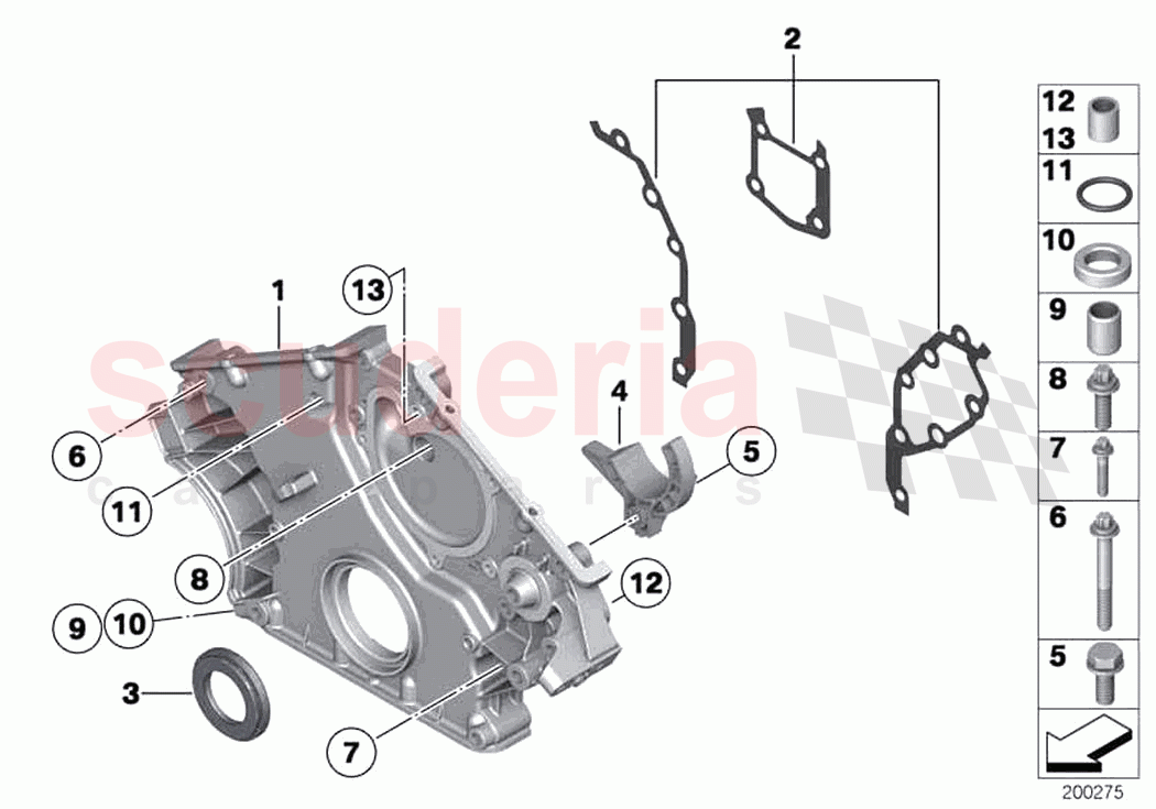 Lower timing case of Rolls Royce Rolls Royce Dawn RR6(2017-2023)