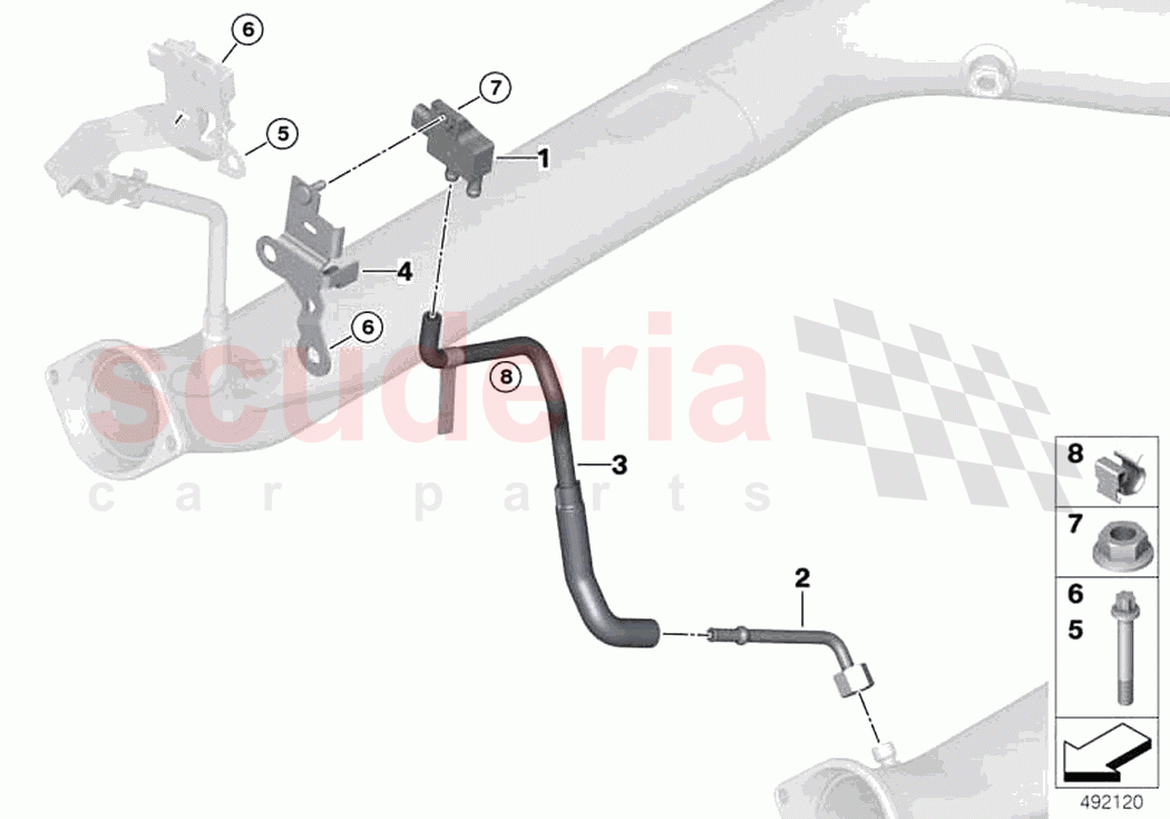 Petrol partic filter sens mounted parts of Rolls Royce Rolls Royce Dawn RR6(2017-2023)