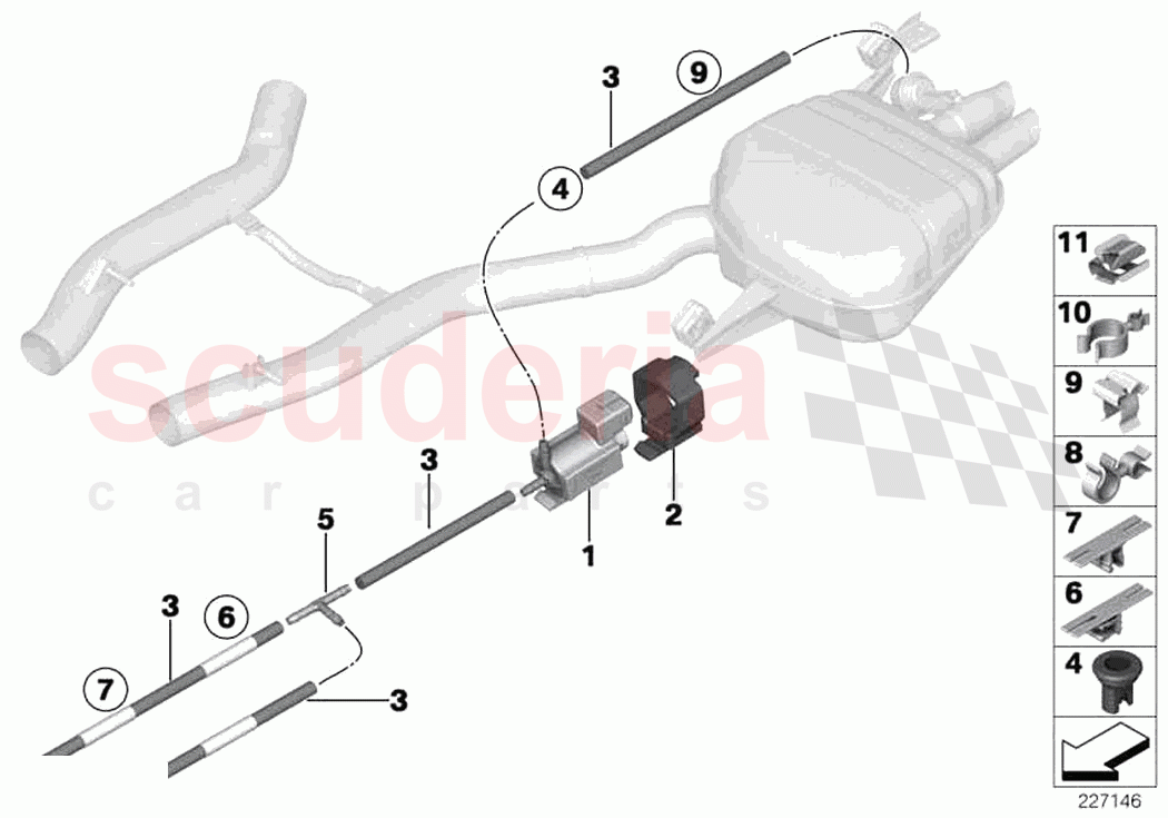 Vacuum control exhaust flap of Rolls Royce Rolls Royce Dawn RR6(2017-2023)