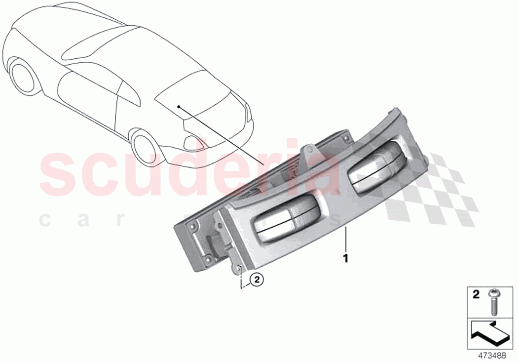 Operating unit automatic rear cabin A C of Rolls Royce Rolls Royce Dawn RR6(2017-2023)