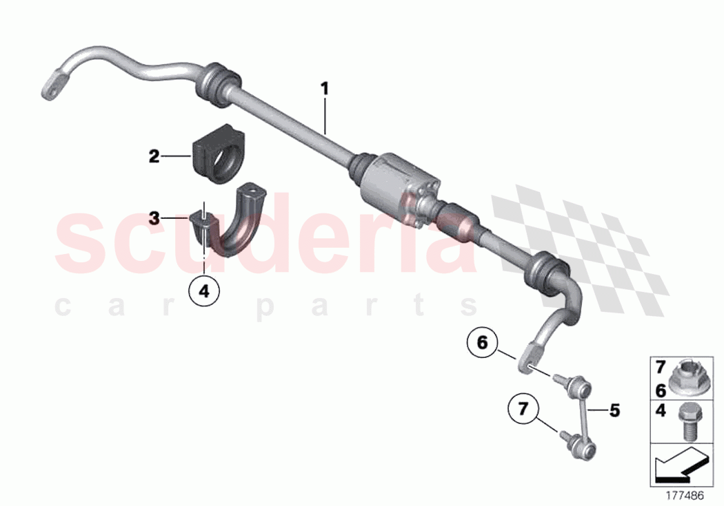 Rear stabilizer bar Dynamic Drive of Rolls Royce Rolls Royce Dawn RR6(2017-2023)