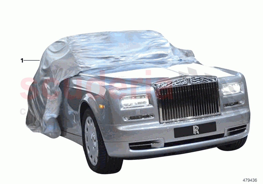 Car cover revealing purpose of Rolls Royce Rolls Royce Dawn RR6(2017-2023)