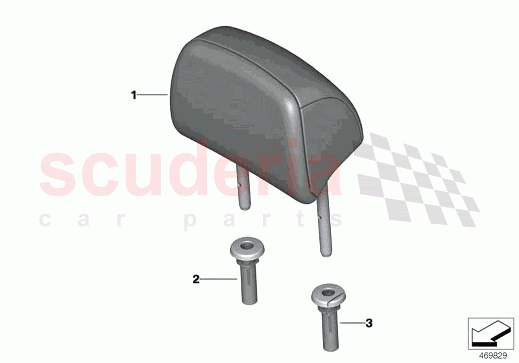 Rear seat head restraint of Rolls Royce Rolls Royce Dawn RR6(2017-2023)