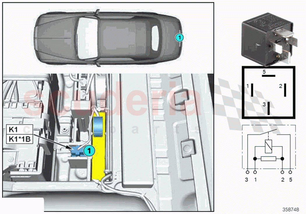 Compressor relay K1 of Rolls Royce Rolls Royce Dawn RR6(2017-2023)