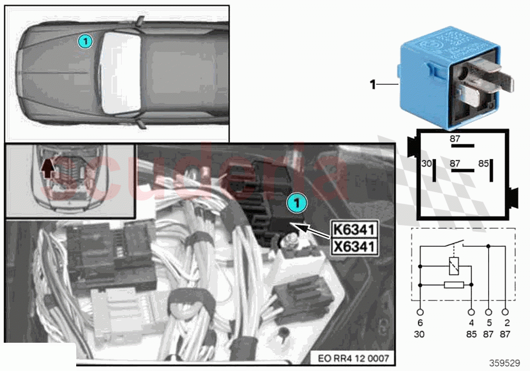 Relay load removal ign inject K6341 of Rolls Royce Rolls Royce Dawn RR6(2017-2023)