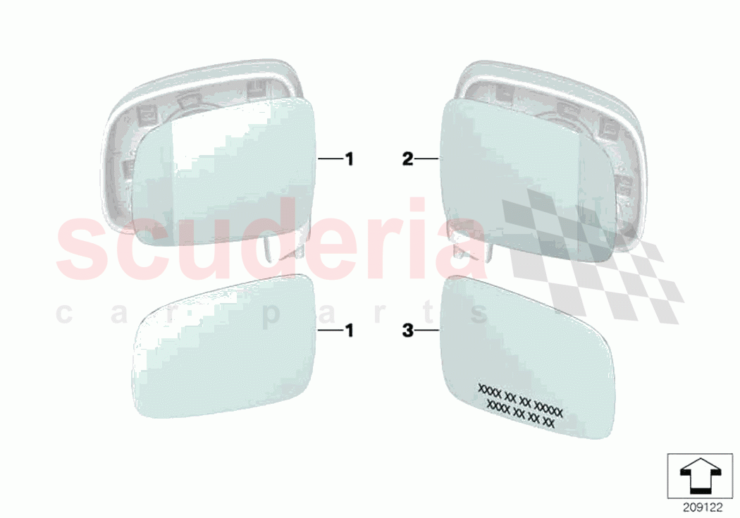 Mirror glass of Rolls Royce Rolls Royce Dawn RR6(2017-2023)