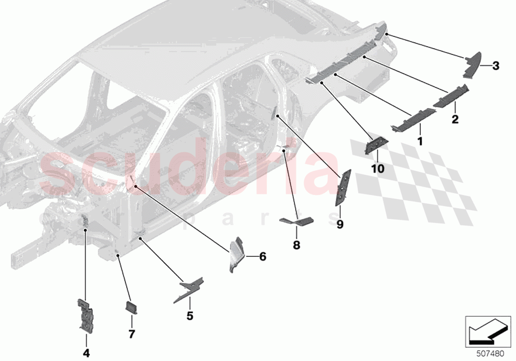 Cavity sealings of Rolls Royce Rolls Royce Ghost Extended RR22(2019-2023)
