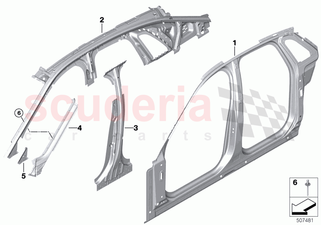 Side frame of Rolls Royce Rolls Royce Ghost Extended RR22(2019-2023)