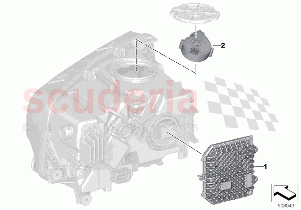 Single parts headlight electronics of Rolls Royce Rolls Royce Ghost Extended RR22(2019-2023)