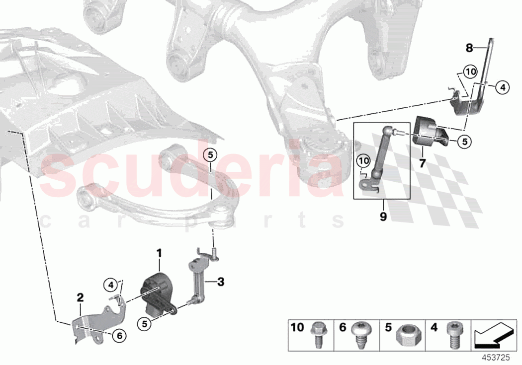 Headlight vertical aim control sensor of Rolls Royce Rolls Royce Ghost Extended RR22(2019-2023)