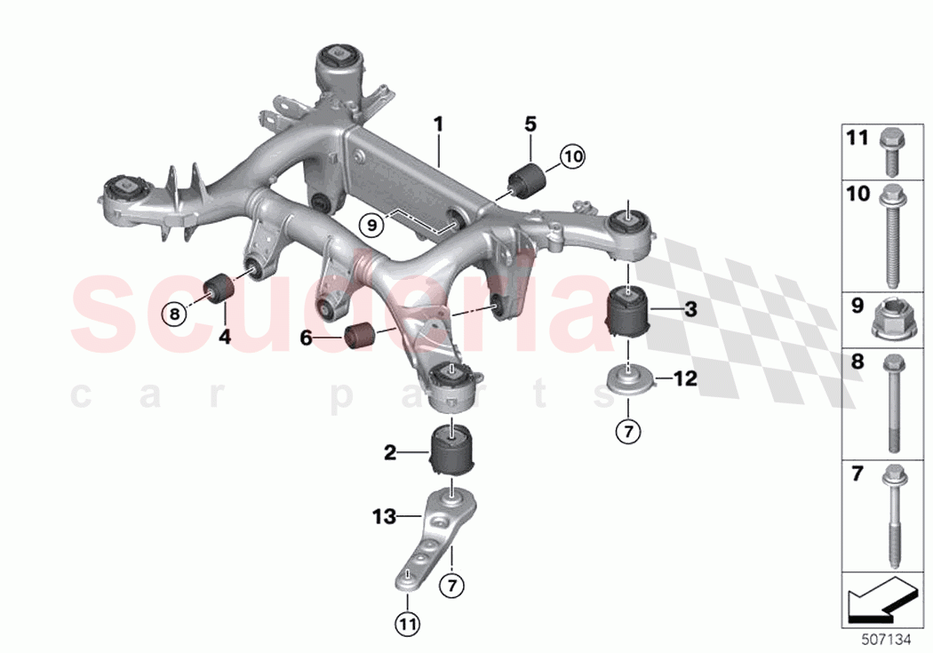 Rear axle carrier of Rolls Royce Rolls Royce Ghost Extended RR22(2019-2023)