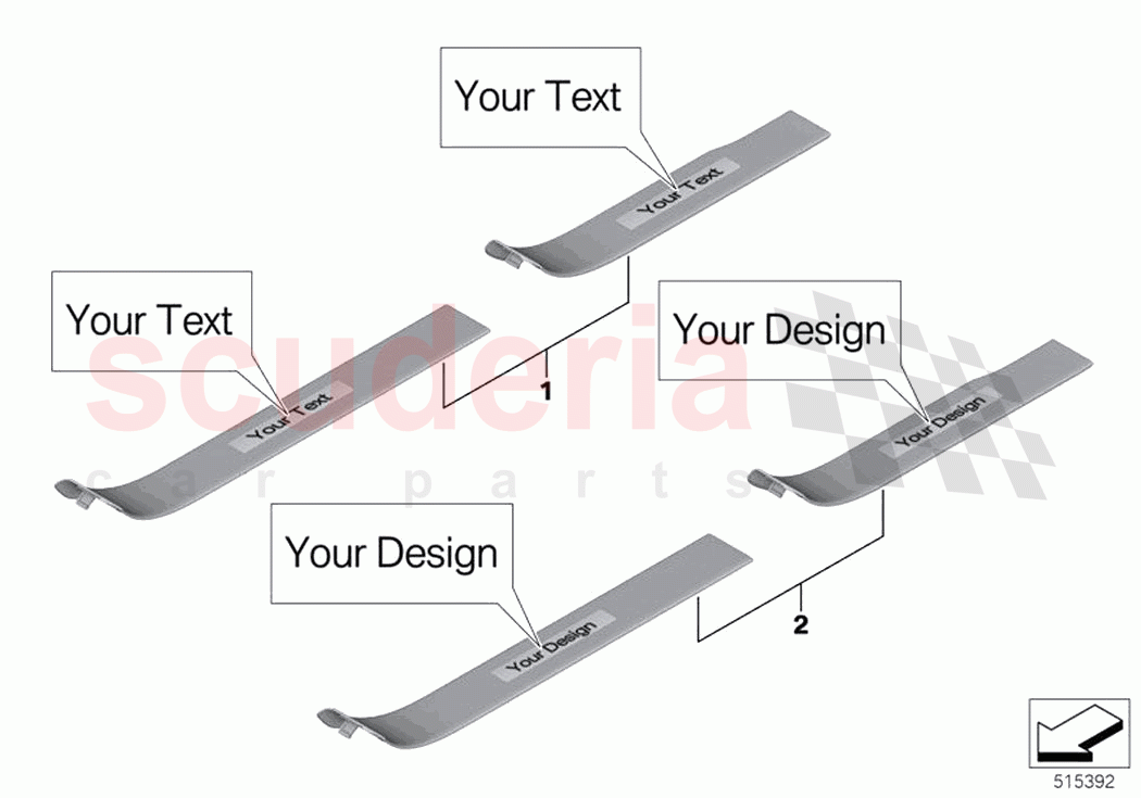 Retrofit kit illuminated treadplate of Rolls Royce Rolls Royce Ghost Extended RR22(2019-2023)