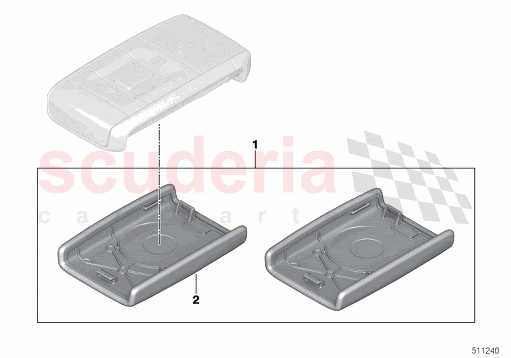Retrofit kit Leather Coloured Key Back of Rolls Royce Rolls Royce Ghost Extended RR22(2019-2023)