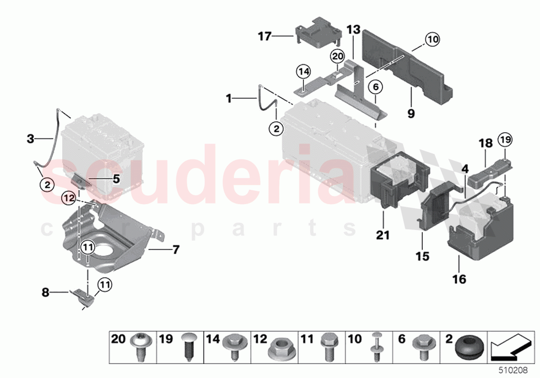 Battery mounting parts of Rolls Royce Rolls Royce Ghost Extended RR22(2019-2023)