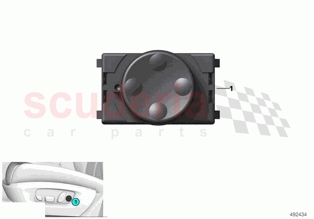 Switch lumbar of Rolls Royce Rolls Royce Ghost Extended RR22(2019-2023)