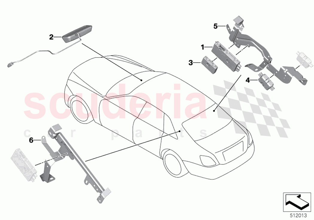 Components antenna amplifier diversity of Rolls Royce Rolls Royce Ghost RR21(2019-2023)