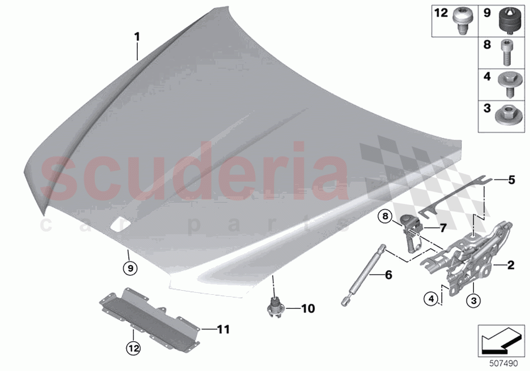 Bonnet mounted parts of Rolls Royce Rolls Royce Ghost RR21(2019-2023)