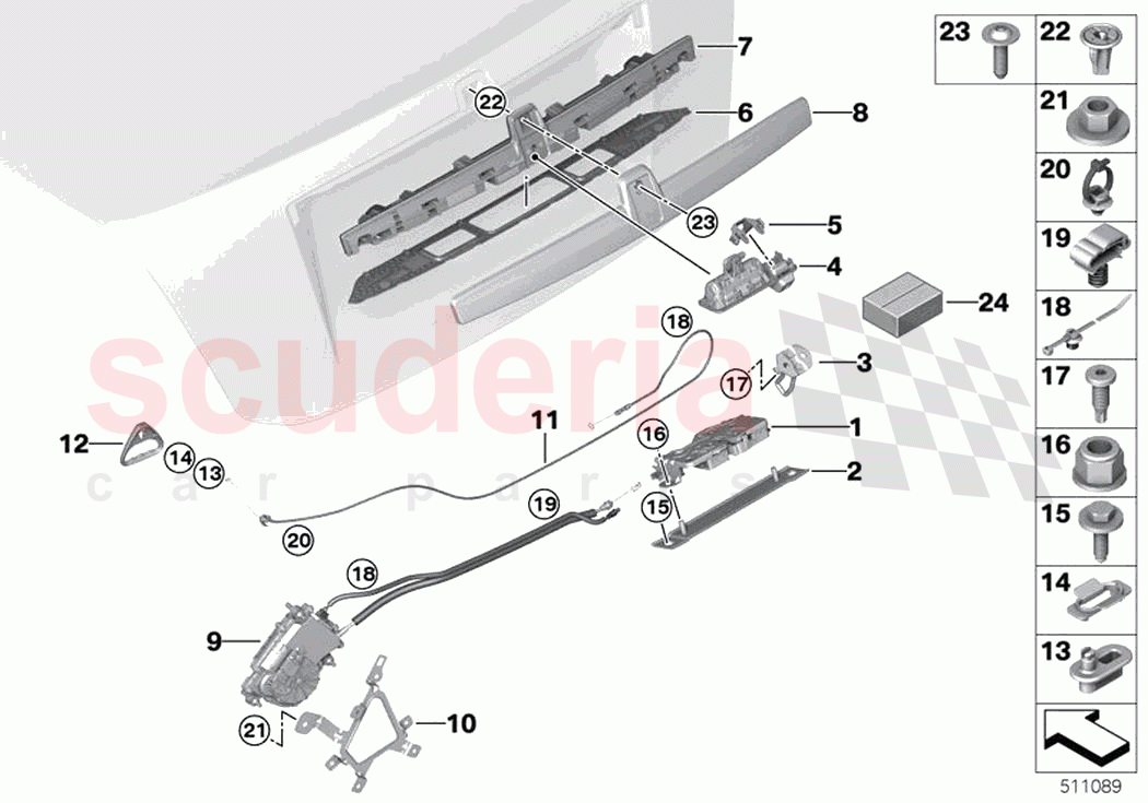 Tailgate locking system of Rolls Royce Rolls Royce Ghost RR21(2019-2023)