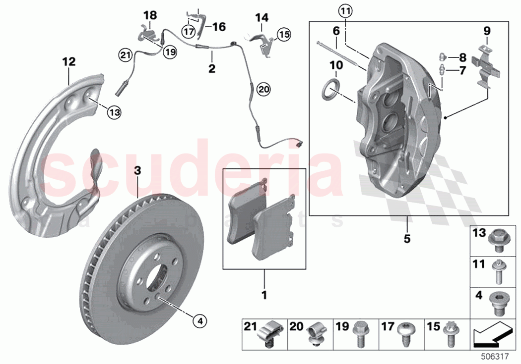 Front wheel brake of Rolls Royce Rolls Royce Ghost RR21(2019-2023)