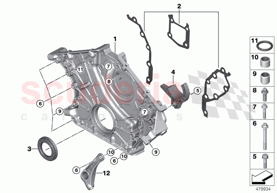 Lower timing case of Rolls Royce Rolls Royce Ghost RR21(2019-2023)