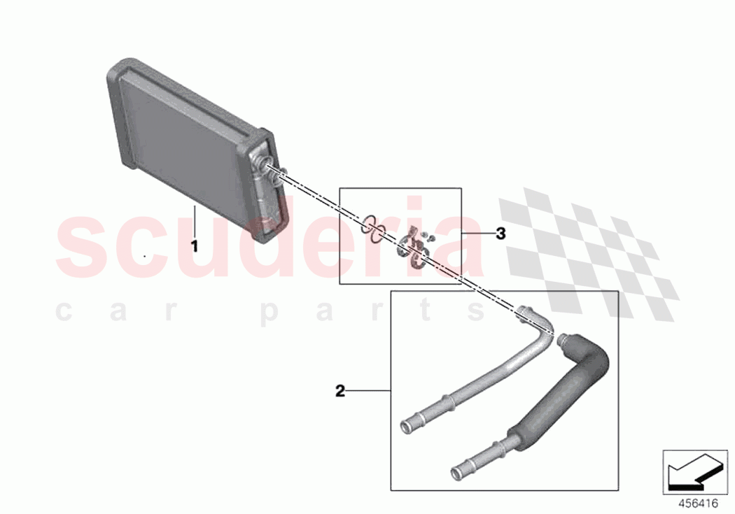 Heater radiator of Rolls Royce Rolls Royce Ghost RR21(2019-2023)